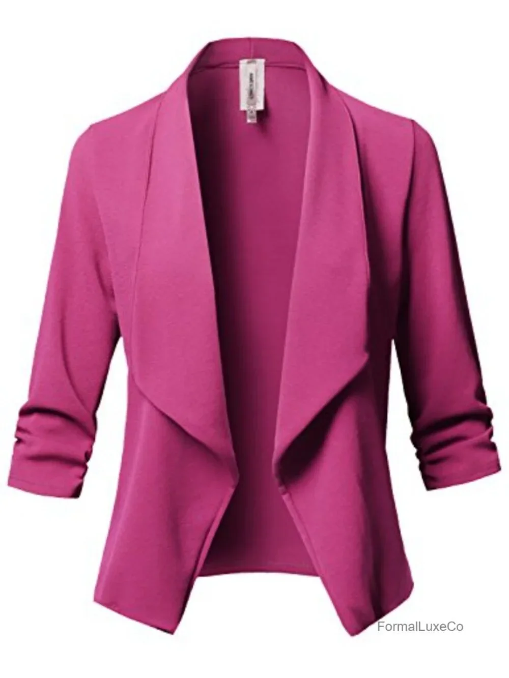 Women's 3/4 Sleeve Open Front Blazer Jacket